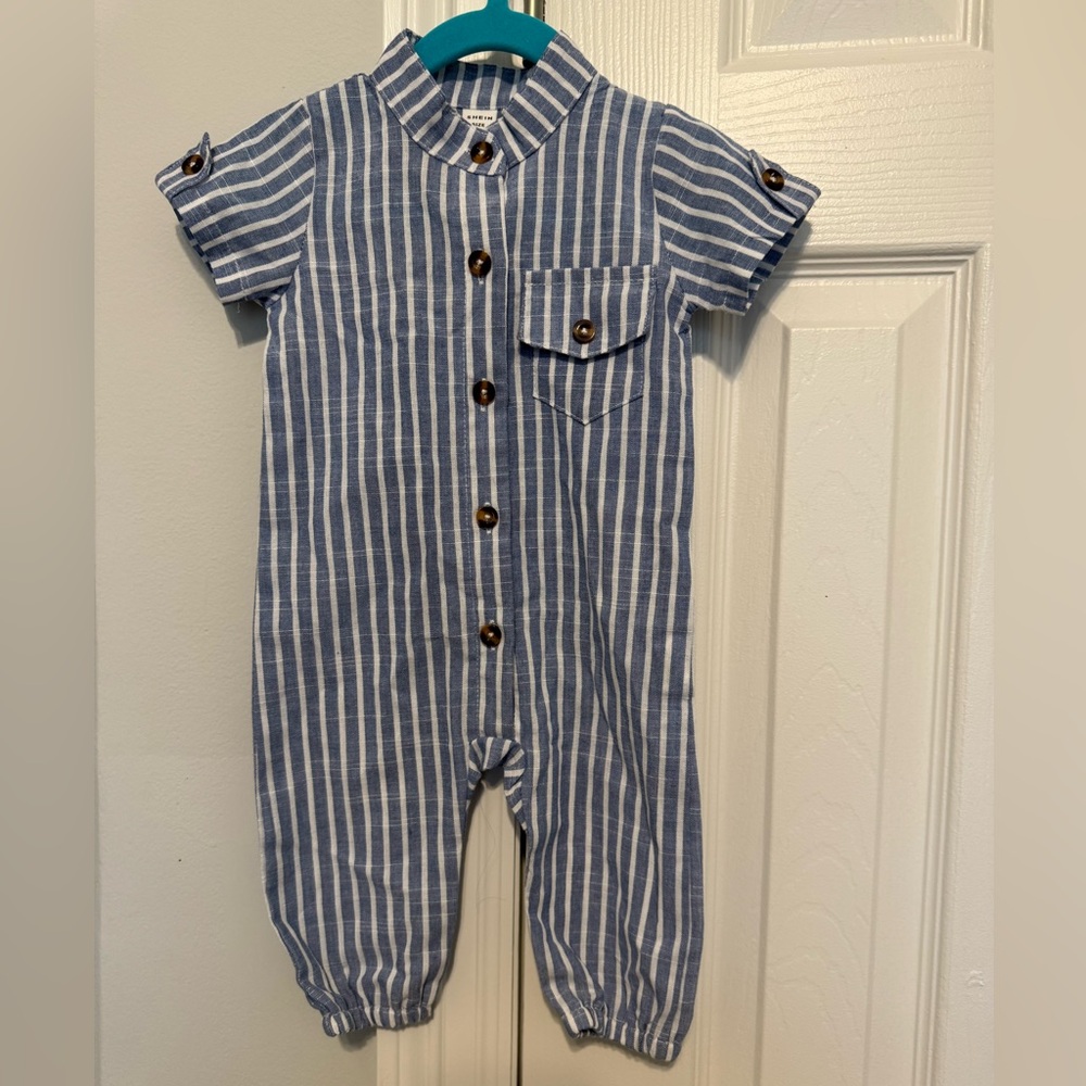 SHEIN baby boy striped one piece